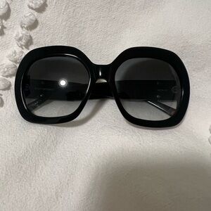 Michele Black Oversized Round-Square Women's Sunglasses